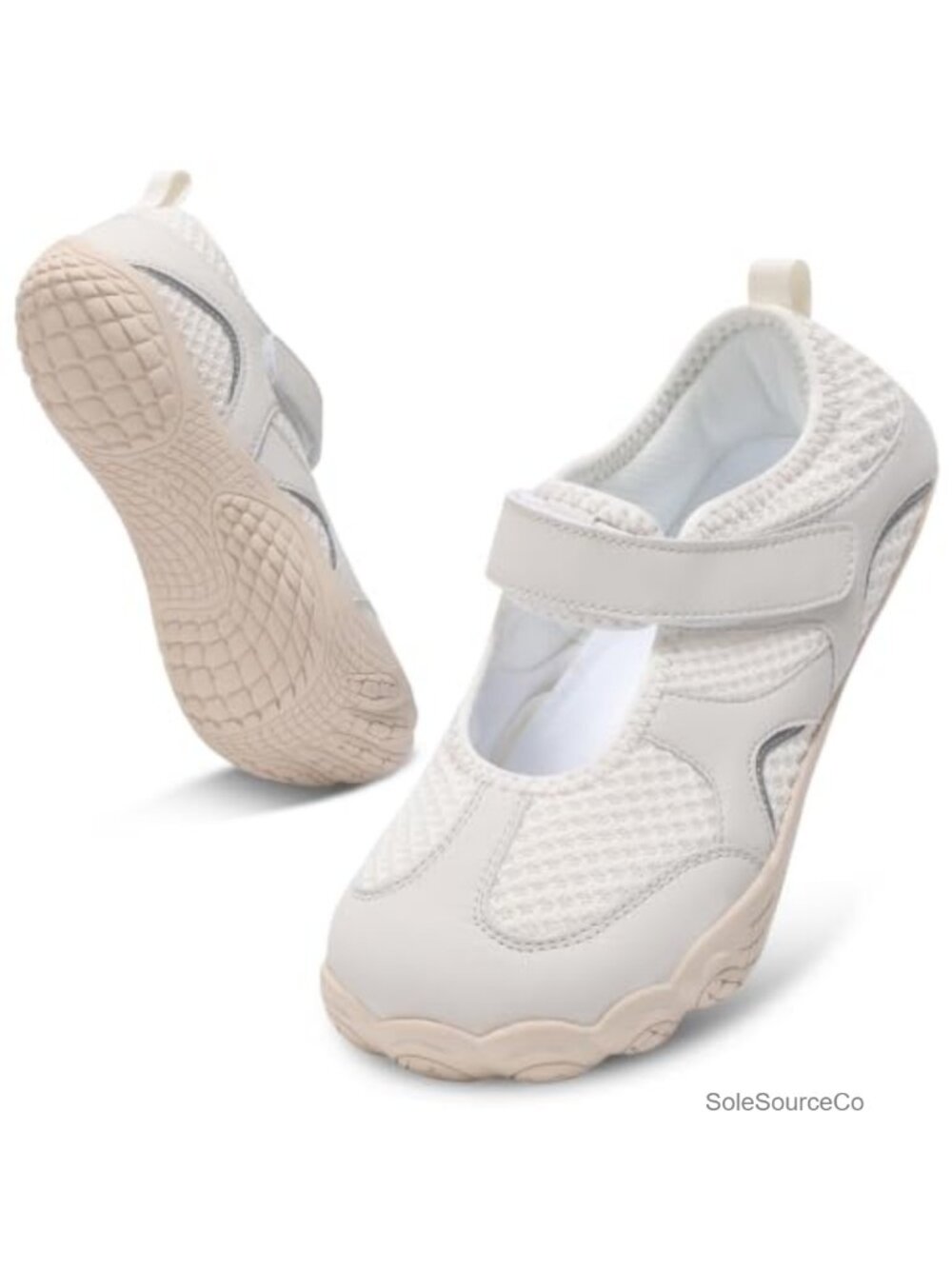 Womens Barefoot Shoes Wide Toe Box Zero Drop Walking Sneakers Hook & Loop